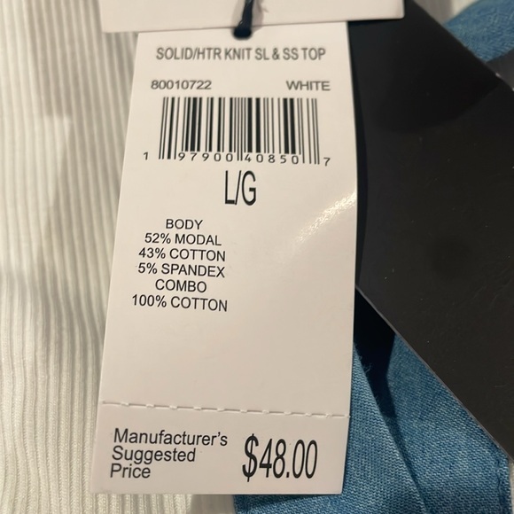 NWT Truth Women's White and Blue Collar Shirt Size Large - Picture 5 of 6